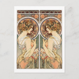 Cartão Postal Mulher no Mirror