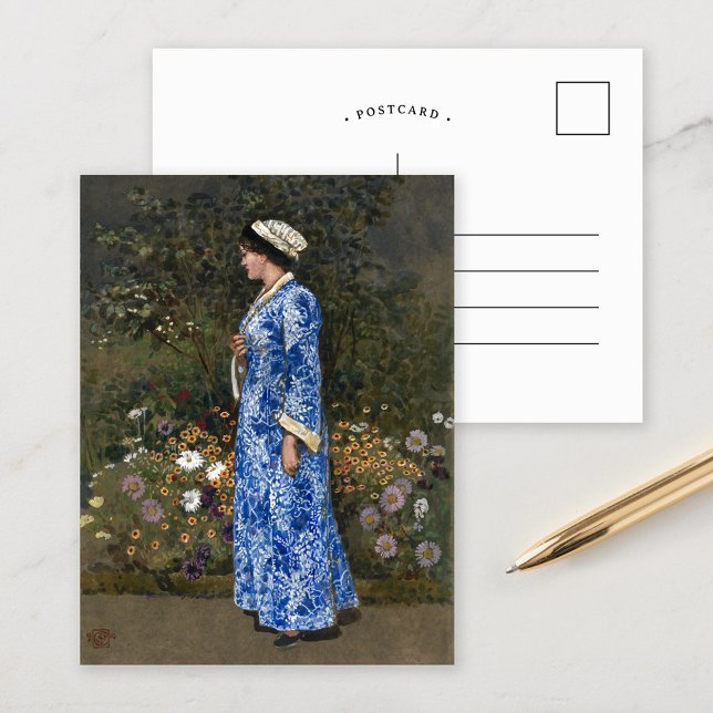 Cartão Postal Mulher num Quimono (Criador carregado)