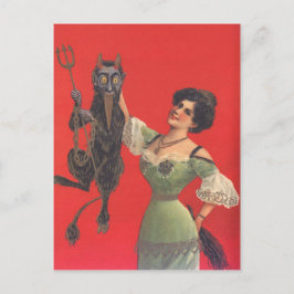Cartão Postal Mulher que trava Krampus