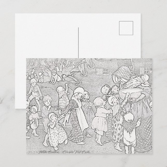 Cartão Postal MULHER QUE VIVEU EM UM CALÇADO | Cartão-postal par (Frente/Verso)