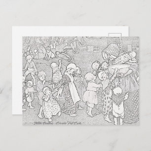 Cartão Postal MULHER QUE VIVEU EM UM CALÇADO Cartão-postal par