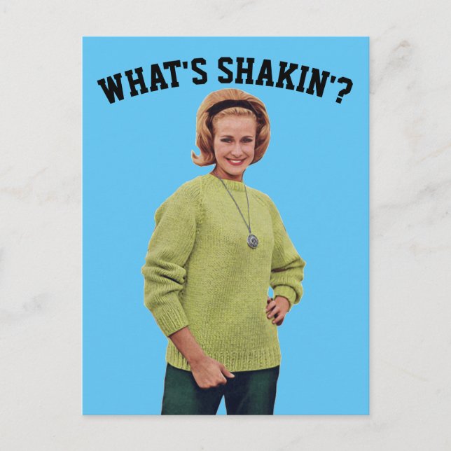 CARTÃO POSTAL MULHER RETRO DE 1960 (Frente)