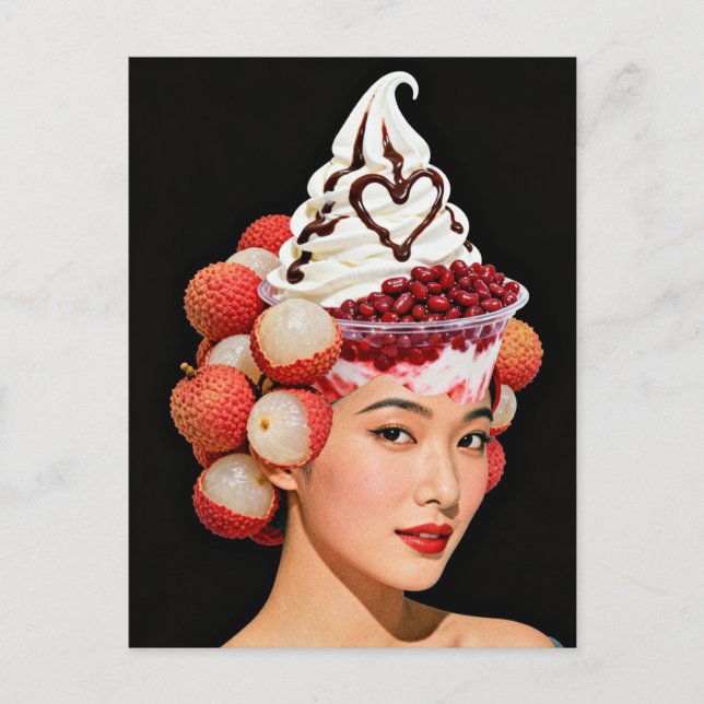 Cartão Postal Mulher Sobremesa (Frente)