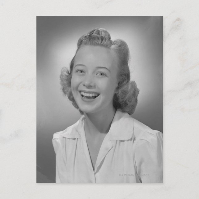 Cartão Postal Mulher sorrindo (Frente)