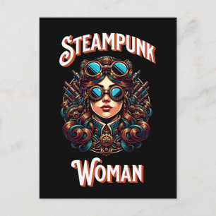 Cartão Postal Mulher Steampunk
