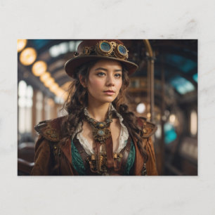 Cartão Postal Mulher Steampunk