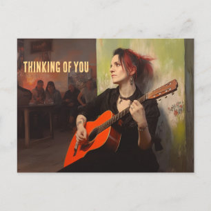 Cartão Postal Mulher trans jogando em um bar numa sexta-feira à 