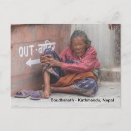 Cartão Postal Mulher Velha de Boudha