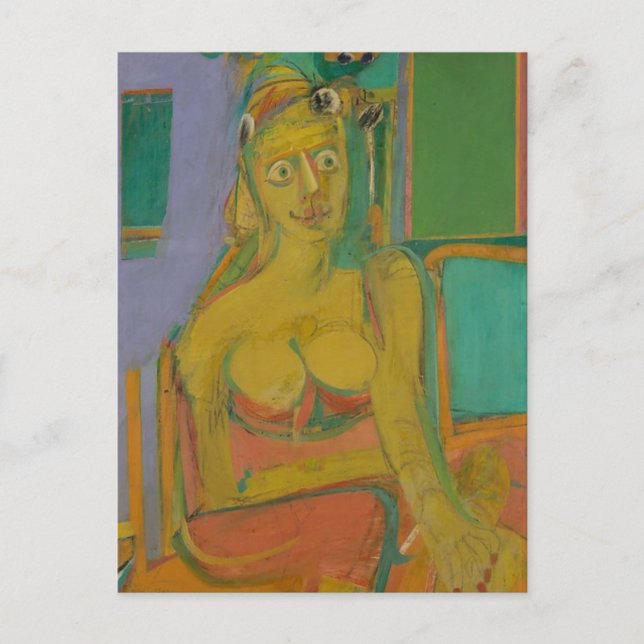 Cartão Postal mulher William De Koonig (Frente)