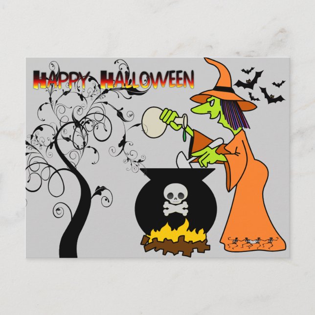 Cartão Postal Mulher Witchy (Frente)