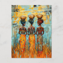 Mulheres Africanas com Tigelas de Água