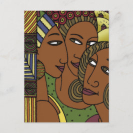 Cartão Postal Mulheres americanas africanas são amigas