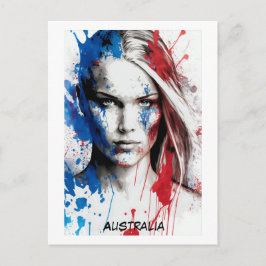 Cartão Postal Mulheres Australianas da Abstrato Mundial