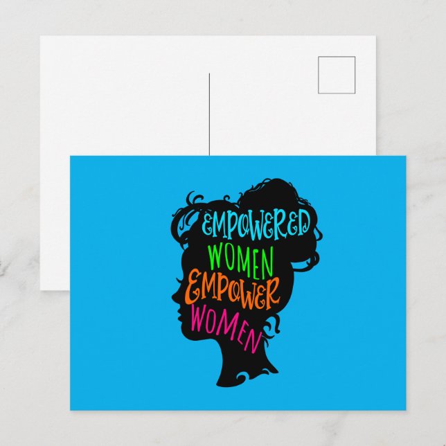 Cartão Postal Mulheres capacitadas empoderam mulheres (Frente/Verso)