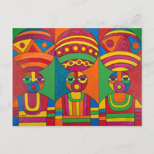 Cartão Postal Mulheres com Calabashes II (Frente)