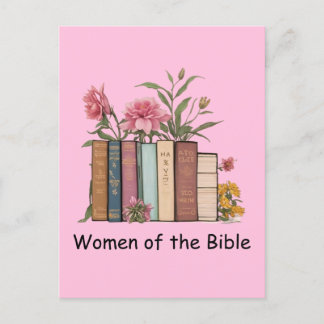 Cartão Postal Mulheres Da Bíblia Floral Book