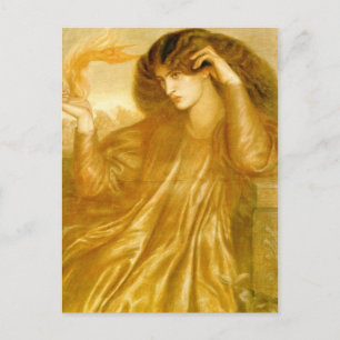 Cartão Postal Mulheres da Chama por Dante Gabriel Rossetti