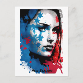 Cartão Postal Mulheres da Nova Zelândia: pintura Abstrato