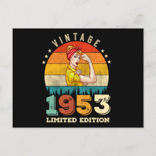 Cartão Postal Mulheres de 69 anos Dia 1953 Vintage 69º Aniversár