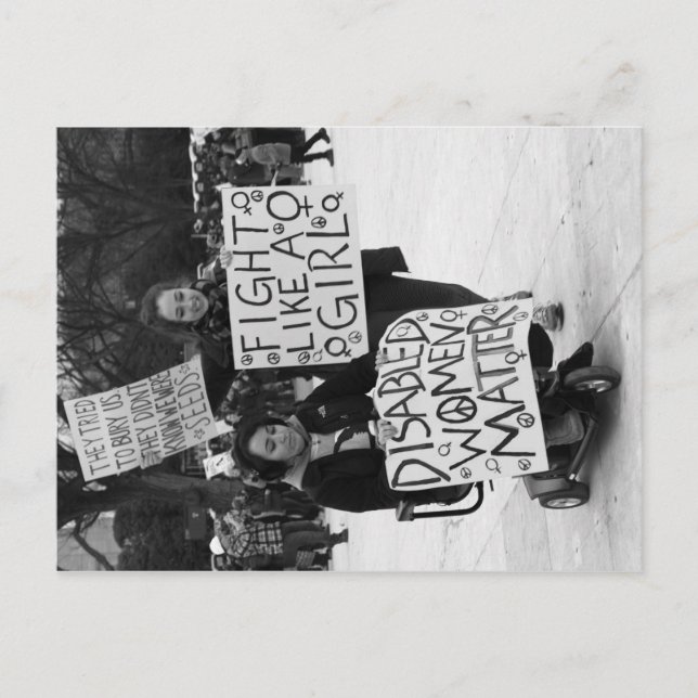 Cartão Postal Mulheres Deficientes Importam (Frente)