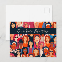 Cartão Postal Mulheres Empoderadas Votam 
