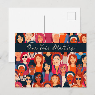 Cartão Postal Mulheres Empoderadas Votam 