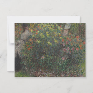 Cartão Postal Mulheres entre Flores Monet 1875