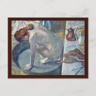 Cartão Postal Mulheres Na Tub Lavando As Costas Por Edgar Degas