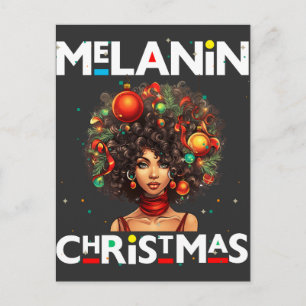 Cartão Postal Mulheres negras melanina de Natal Irmã Xmas Sistas