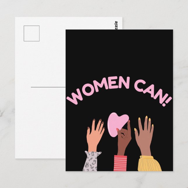 Cartão Postal Mulheres Podem Feminista (Frente/Verso)