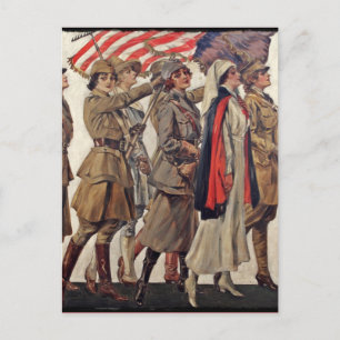 Cartão Postal Mulheres Que Enfermeiram Recrutadores