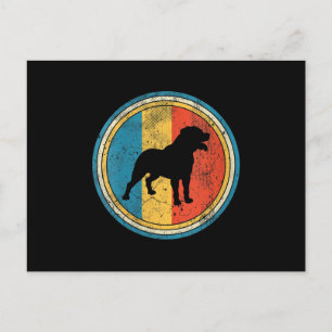 Cartão Postal Mulheres Rottweiler Cachorro Incomodado