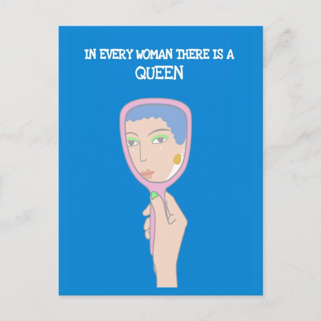 Cartão Postal Mulheres são criaturas maravilhosas (Frente)