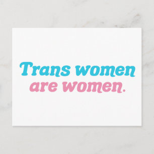 Cartão Postal Mulheres Trans são Mulheres Transgênero