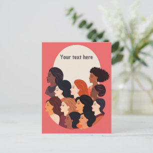 Cartão Postal Mulheres unidas por fortes companheiras