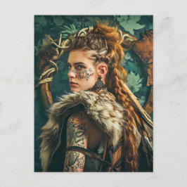 Cartão Postal Mulheres vikings tradicionalmente vestidas