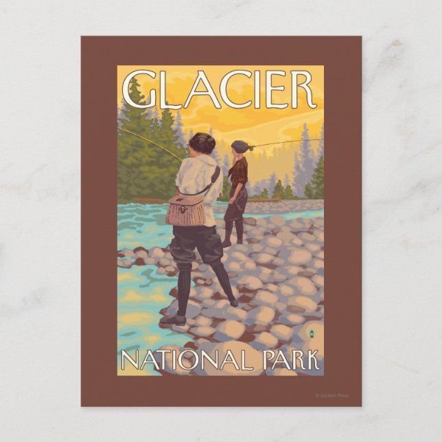 Cartão Postal Mulheres voam - Parque Nacional Glacier, MT (Frente)