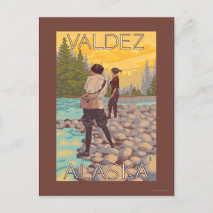 Cartão Postal Mulheres voam - Valdez, Alasca
