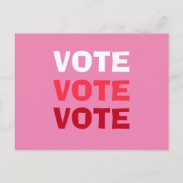 Cartão Postal Mulheres Votam Campanha Eleitoral Política Rosa