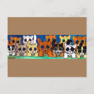 Cartão Postal Multidão de Gatos, Louis Wain