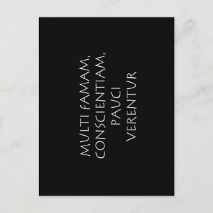 Cartão Postal Multifamam conscientiam pauci verentur