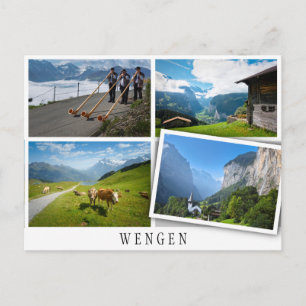 Cartão Postal Múltiplas paisagens em Wengen
