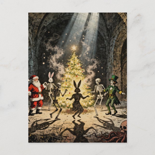 Cartão Postal Multiple Holidays Spooky Party (Frente)