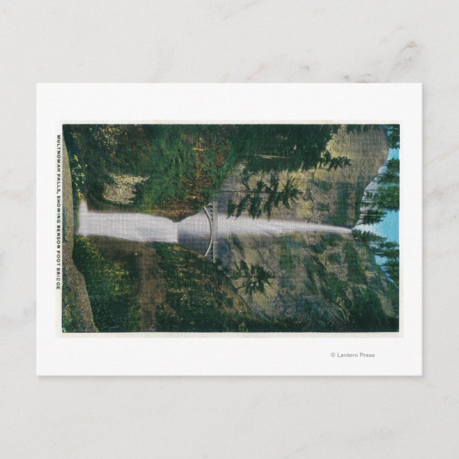 Cartão Postal Multnomah Falls e Benson Foot Bridge 2 (Frente)