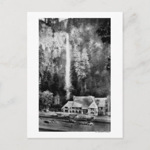 Cartão Postal Multnomah Falls e Lodge Photoshop