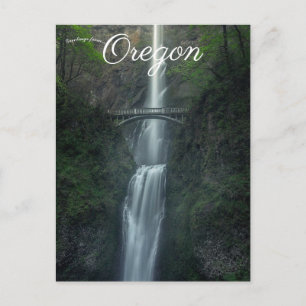 Cartão Postal Multnomah Falls Portland Oregon