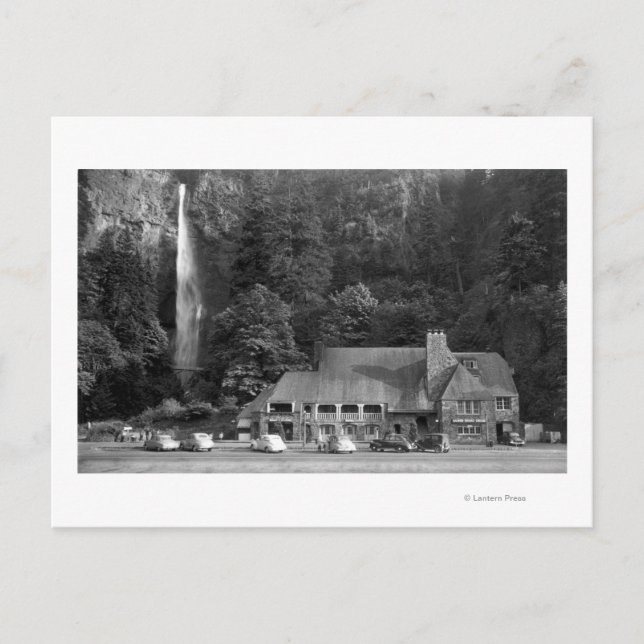 Cartão Postal Multnomah Lodge e Falls Photoshop (Frente)