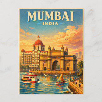 Cartão Postal Mumbai, Índia, em um clássico retrô