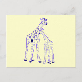 Cartão Postal múmia e girafa