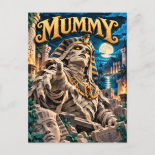 Cartão Postal Múmia, Monstro de Corte de Papel